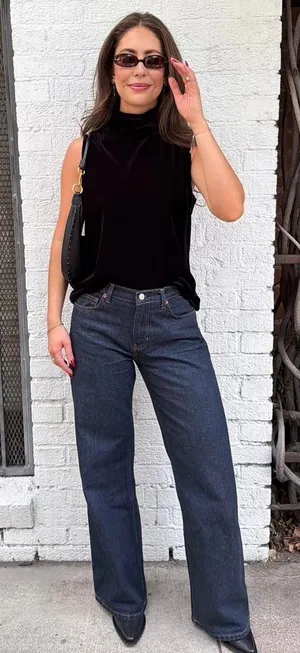 Vtg Black velvet turtleneck top sz M/ no tags #goth #holiday # winter thumbnail 1