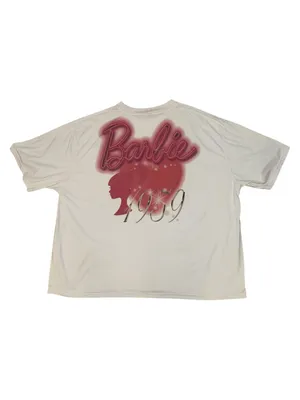 Barbie 1959 Graphic T-Shirt White Oversized Movie Era Short Sleeve Women’s US 18 thumbnail 2