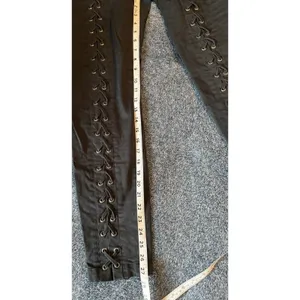 A.L.C. Kingsley Lace-Up Pants Size 6 Black ASO Kim K. Cropped High Rise Grunge‎ thumbnail 9