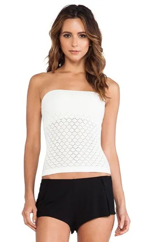 Free People Women’s White Seamless Strapless Bandeau Tube Top thumbnail 1