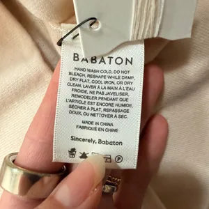 Babaton Jotham Extra Fine Merino Wool Wrap Sweater in Giselle XS NEW thumbnail 6