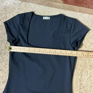 Intimately Free People Black Square Neck Short Sleeve‎ Thong Bodice XS Bodysuit thumbnail 3