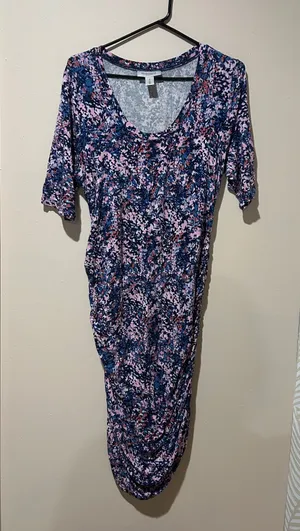 Motherhood Maternity Floral Bodycon Dress thumbnail 1