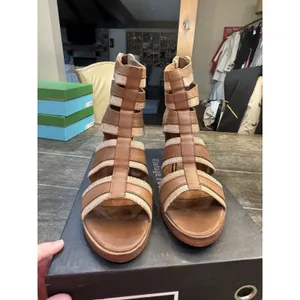Vintage Foundry Co Women's Michelle Sandal size 10 heels‎ ankle strap leather thumbnail 5