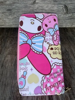 Woman’s My Melody Pink Pastel Character Zip Full Size Wallet 7.5” (L) 4” (W) thumbnail 2