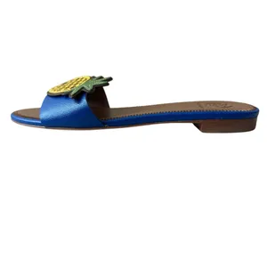 Tory Burch‎ Pineapple Accent Slide Sandals Blue Size 7 thumbnail 8