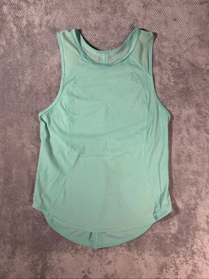 Lululemon Sculpt Tank Size 6 Mint Green Mesh Back Cutout Athletic Running Yoga thumbnail 3