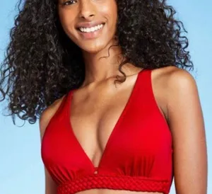 Shade & Shore Target Red Push Up Bikini Top thumbnail 1