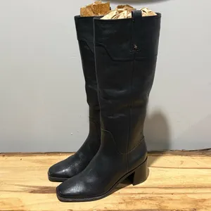 NEW Naturalizer 27‎ Edit Ennis Black Leather Knee-High Boots Size 8.5 thumbnail 2