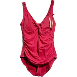 NWT Popilush Pink Twist Front Tummy Control One Piece Swimsuit Shapewear Large thumbnail 4