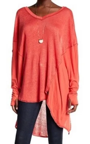 We The Free Free People Never Give Up Top Rust Red Orange XS/S thumbnail 1