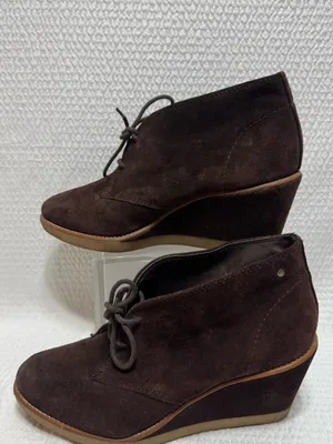 Coach Women's Suede Lace-Up Wedge Ankle Boots - Dark Brown thumbnail 2