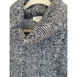 J crew navy and white plaid turtleneck size medium thumbnail 4