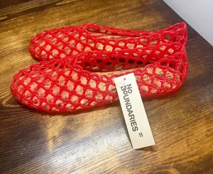 No boundaries red jelly flats size 11 thumbnail 1