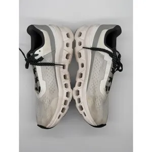 On Cloudmonster Running Shoes Women Size 7.5 White Grey CloudTec Sneakers thumbnail 2