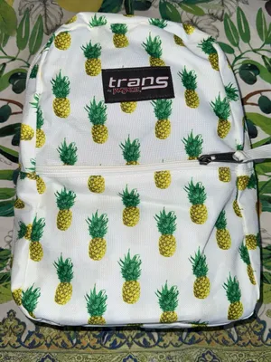 Jansport White Pineapple Print Backpack -Medium thumbnail 1