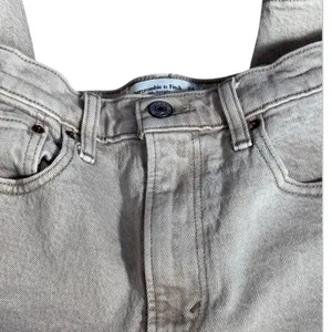 Abercrombie 90s Straight Ultra High Rise Curve‎ Love Jeans Light Beige 24 Waist thumbnail 4