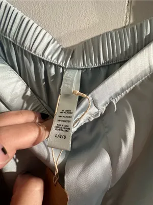 SKIMS NWT Satin Light Blue women’s Satin Lounge Pants thumbnail 3