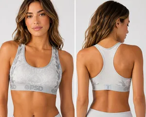 New PSD x Playboy PB Neo Tribal Sports Bra Gray Size XL thumbnail 2