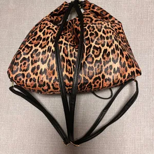 New Leopard Butterfly Lace Up Convertible Shoulder Bag Backpack Faux‎ Leather thumbnail 4
