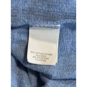 PINK Victorias Secret Blue Hoodie‎ Sweatshirt Size L Long Sleeve Logo Deep V thumbnail 7