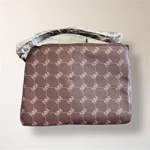New Nicole Miller‎ New York Brown Monogram Crossbody Bag Coin Purse Minimal Luxe thumbnail 5