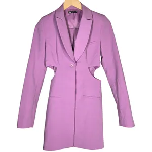 Zara XS Purple Blazer‎ Dress Cut Out Sides Career Party Chic Trendy thumbnail 1