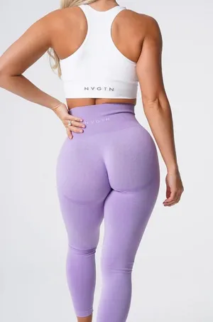 Lilac Contour Seamless Leggings Small thumbnail 3
