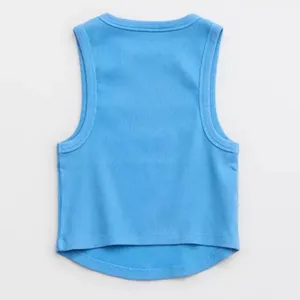 NWT Aerie New Day Curved Hem Tank Top in Blue Vinyl Women’s Size XL Summer Tank thumbnail 2
