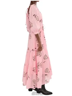Free People Morning Meadows 3/4 Sleeve Square Neck Maxi Dress, XL, NEW NWT thumbnail 2