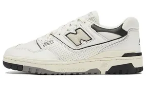 New Balance 550 Sea Salt Black Leather Sneakers Women's Size 7 thumbnail 1