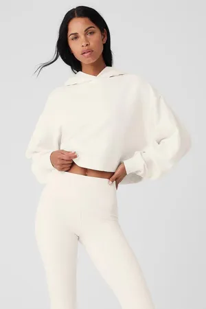 NWT Alo Bae Hoodie in ivory. Size XS thumbnail 1