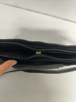 Classic Black Leather Crossbody Bag thumbnail 8