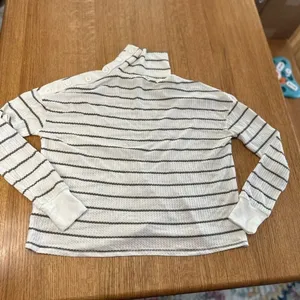 ARTICLES OF SOCIETY NWT waffle knit striped button collar detail, size Large thumbnail 1