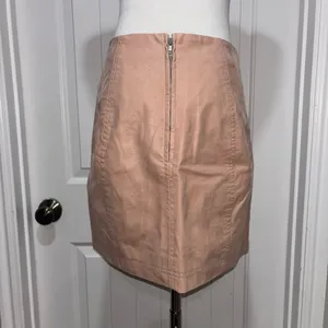 Free People Faux Suede Pink Skirt thumbnail 3