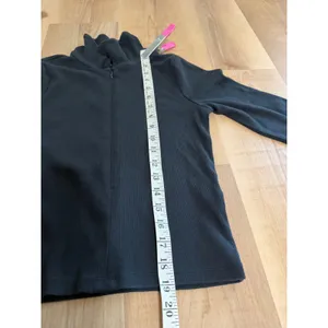 Abercrombie & Fitch Soft A&F Rib Full Zip Long Sleeve Top Black Medium thumbnail 10