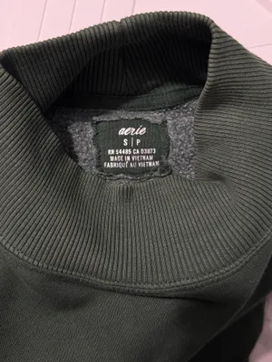 Aerie Green Mockneck Sweatshirt thumbnail 3