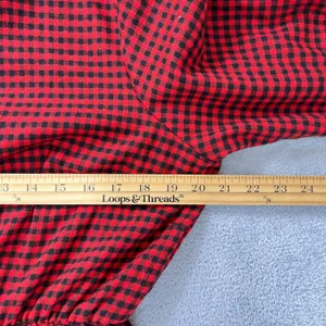 BloomChic Red Gingham Plaid Button Front Mini‎ Dress Women 12/UK 16 Peplum Waist thumbnail 7