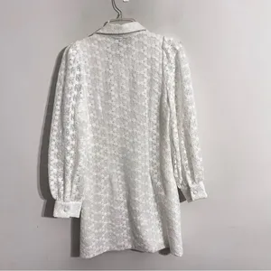 Anthropologie Mara‎ Mara White Textured Resortwear Mod Vacation Dress Sz XS 🟨 thumbnail 8