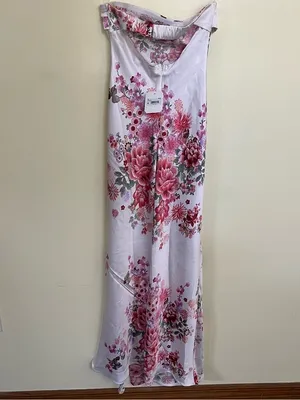 NEW Altar’d State White and Pink Floral Strapless Maxi Dress Size Small NWT thumbnail 3