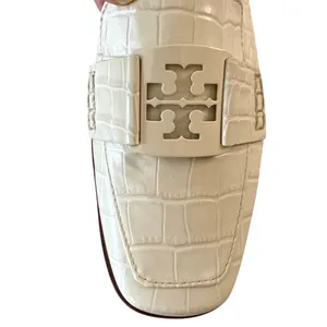 Tory Burch Georgia‎ Croc Embossed Ivory Loafers Size 7 thumbnail 11