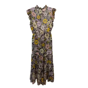 NWT BB Dakota Steve Madden Floral Maxi Dress L Chiffon Ruffle Tiered Blossom thumbnail 5