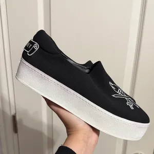 Opening Ceremony Black Cici Varsity Platform Embroidered Sneaker Quiet Luxury thumbnail 3