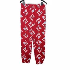 Dolly Parton Pajama Pants L Red I Love Dolly Heart Print Lounge Joggers Cozycore thumbnail 2