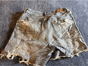 American Eagle Distressed Denim Cutoff Shorts thumbnail 6