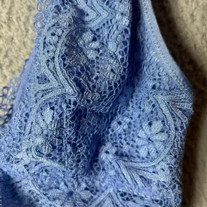 Victoria's Secret‎ Bralette Womens Small Blue Longline Lace Plunge Bralette thumbnail 6