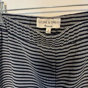 Madewell Texture & Thread Wide Leg Pull On Pant in Stripe Sz M thumbnail 9