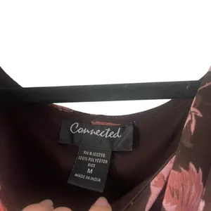 Connected Y2k Pink‎ Brown Fairy Beaded Floral Tiered Chiffon Midi Dress thumbnail 8