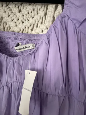 Abercrombie & Fitch Lilac Flutter Sleeve Mini Dress thumbnail 3
