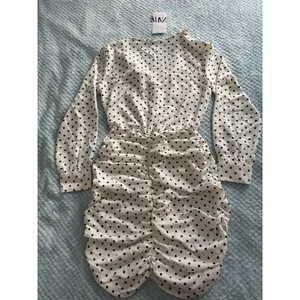 NWT Zara Polka Dot Dress Black White Women's XS Coastal Cocktail Beach Grandma thumbnail 10
